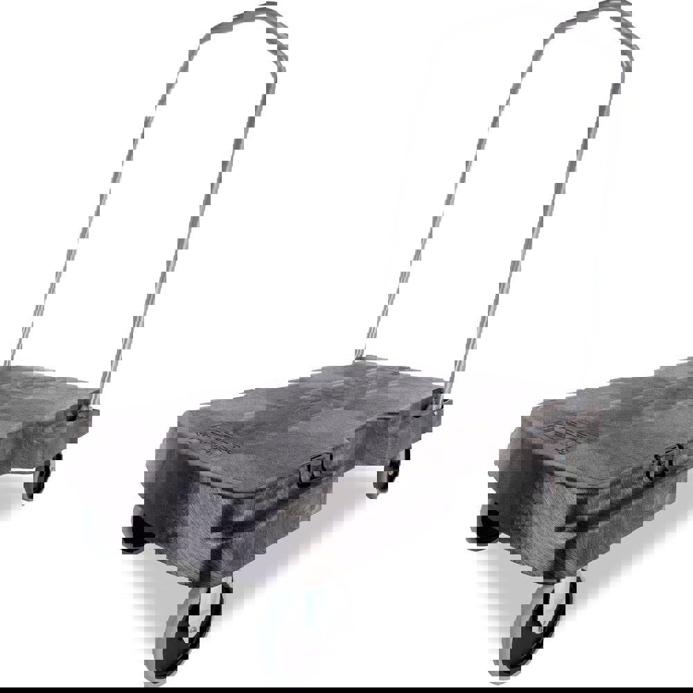 Triple Trolley Platform Truck with Angled-Loop Handle, 500 lb Capacity, 20.5 x 32.5 x 35, Black